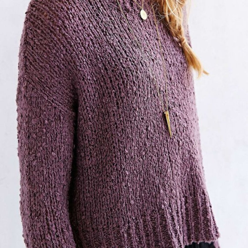Kimchi Blue Favorite Boucle Sweater Purple Mauve | Medium